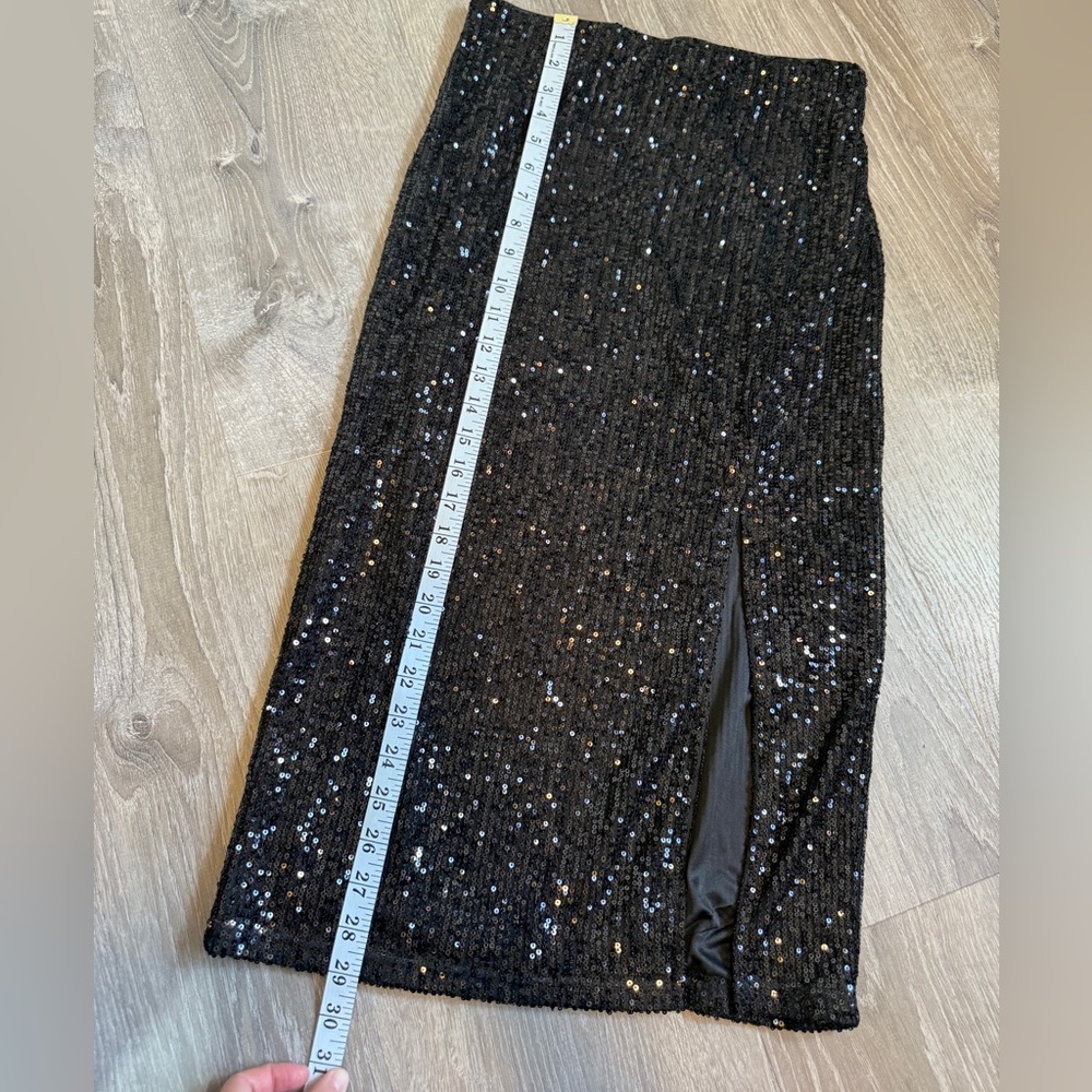 Sans Souci Black Sequin Pencil Skirt-Size M- NWOT - Picture 4 of 6